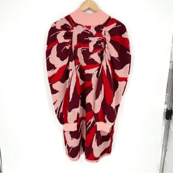 Farm Rio Flower Knit Mini Dress, Multi Color, Size Medium - Picture 9 of 15